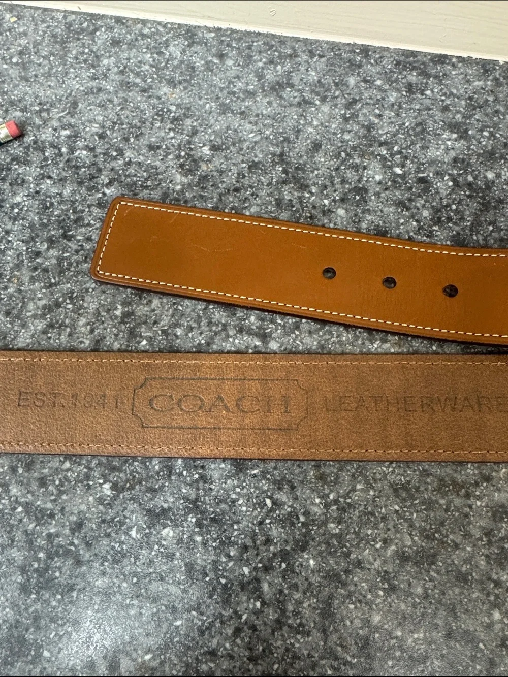 Classic Men's Coach Tan Leather Belt  sz. 42